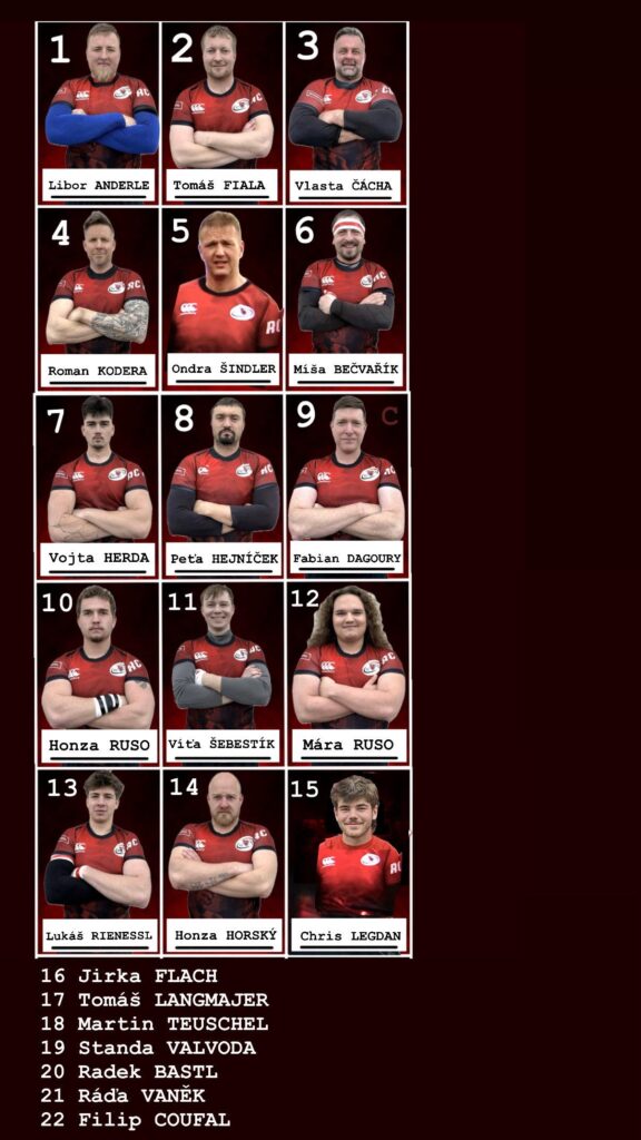 Zápas muži 27.4.2025 - proti RC Sparta B - soupiska