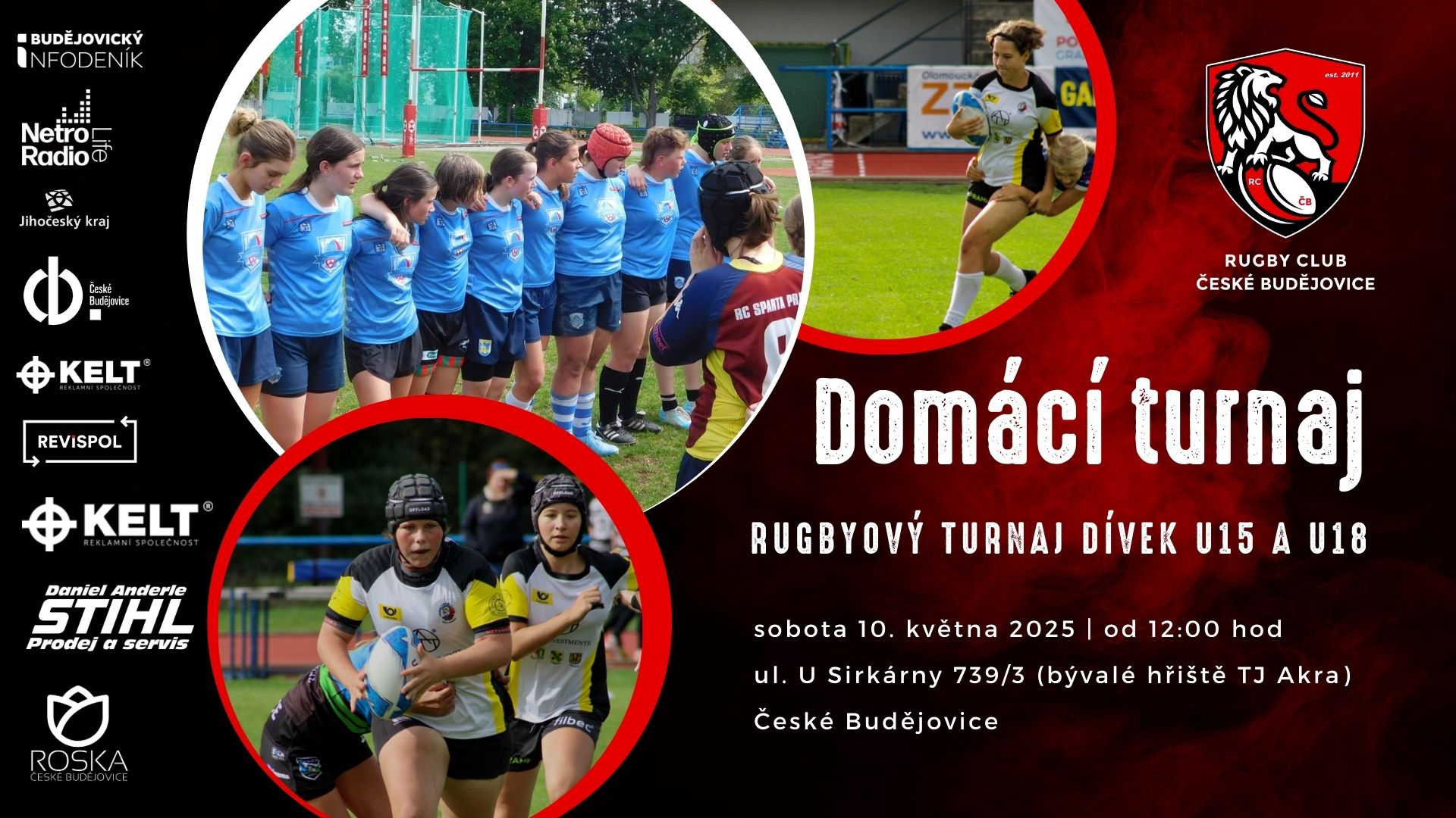 Pozvánka na domácí turnaj dívek U15 a U18