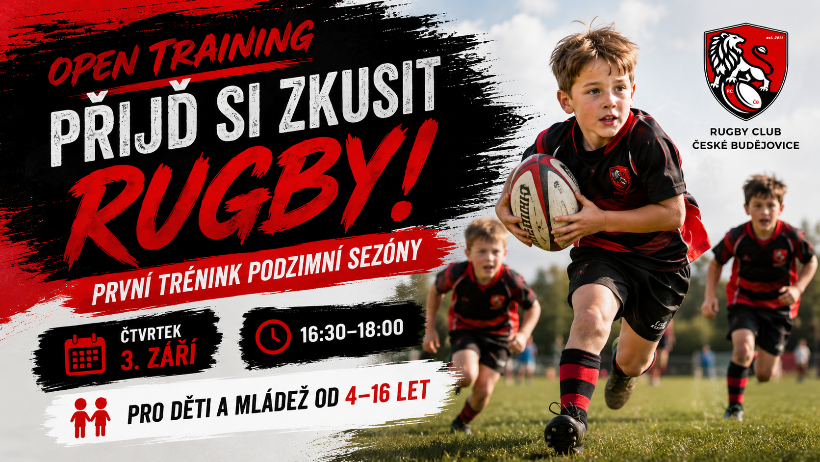 OPEN TRAINING – Přijď si zkusit RUGBY!