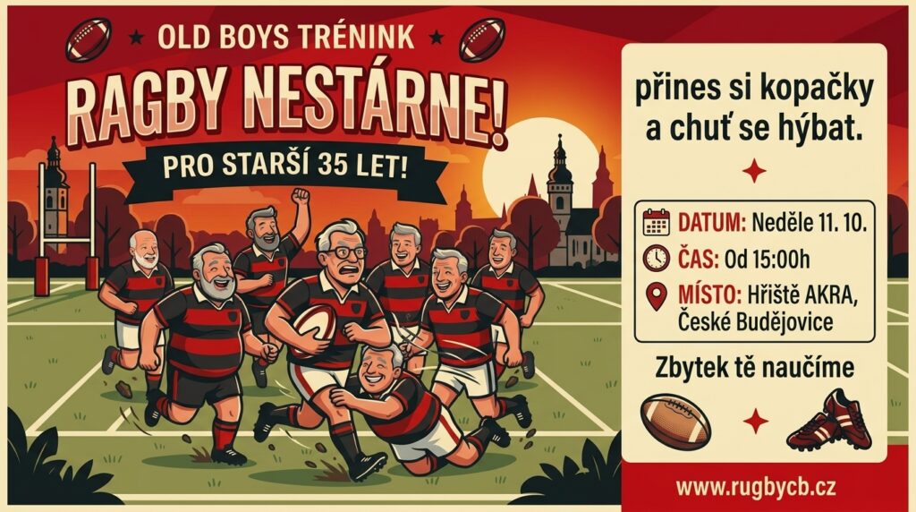 Pozvánka na rugby trénink old boys